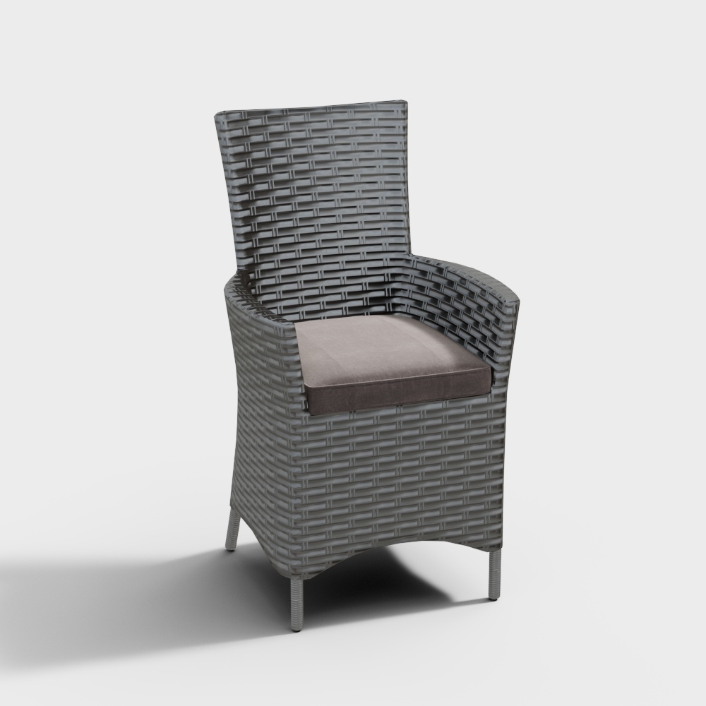 Modern outdoor wicker chair