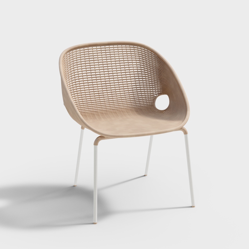 Modern rattan dining chair