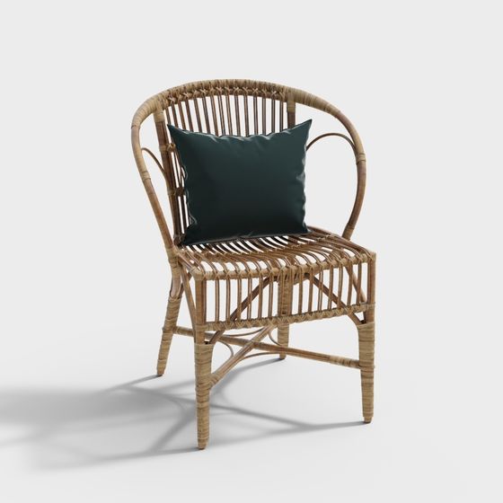 Tropical Rattan Chair 3D model