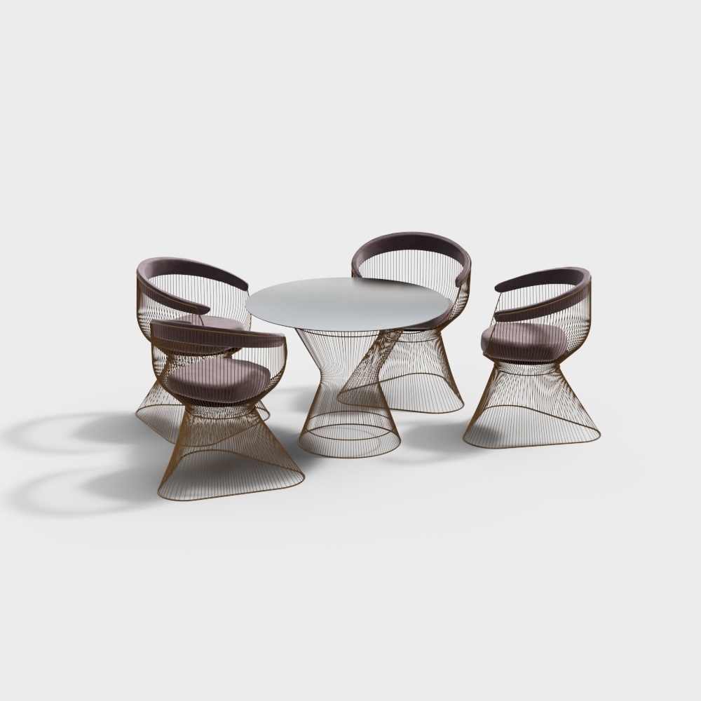 모던 야외 레저 테이블과 의자