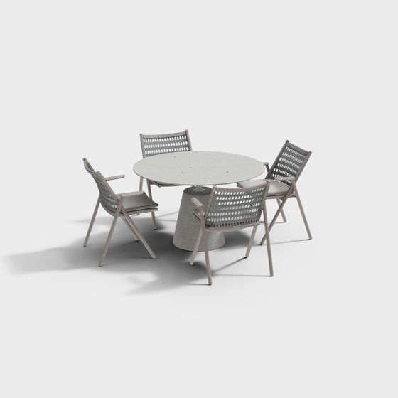 モダン ラタン 屋外 明るい色 テーブルと椅子