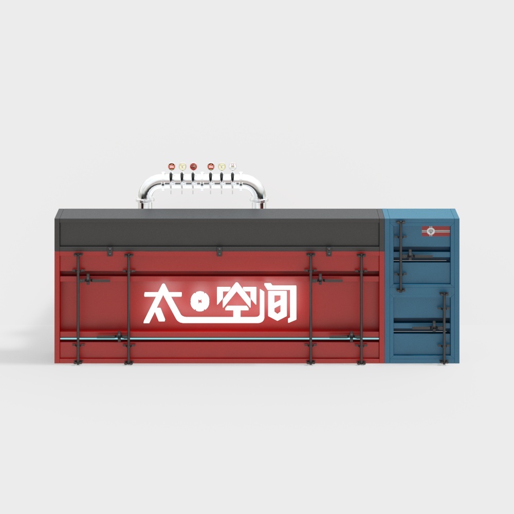 Banco bar in stile industriale