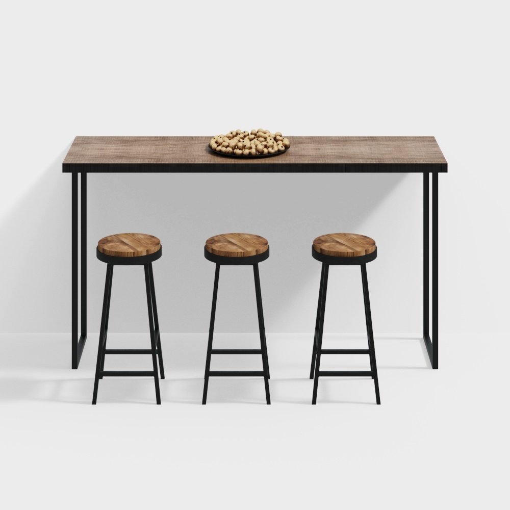 Industrial loft style bar chairs