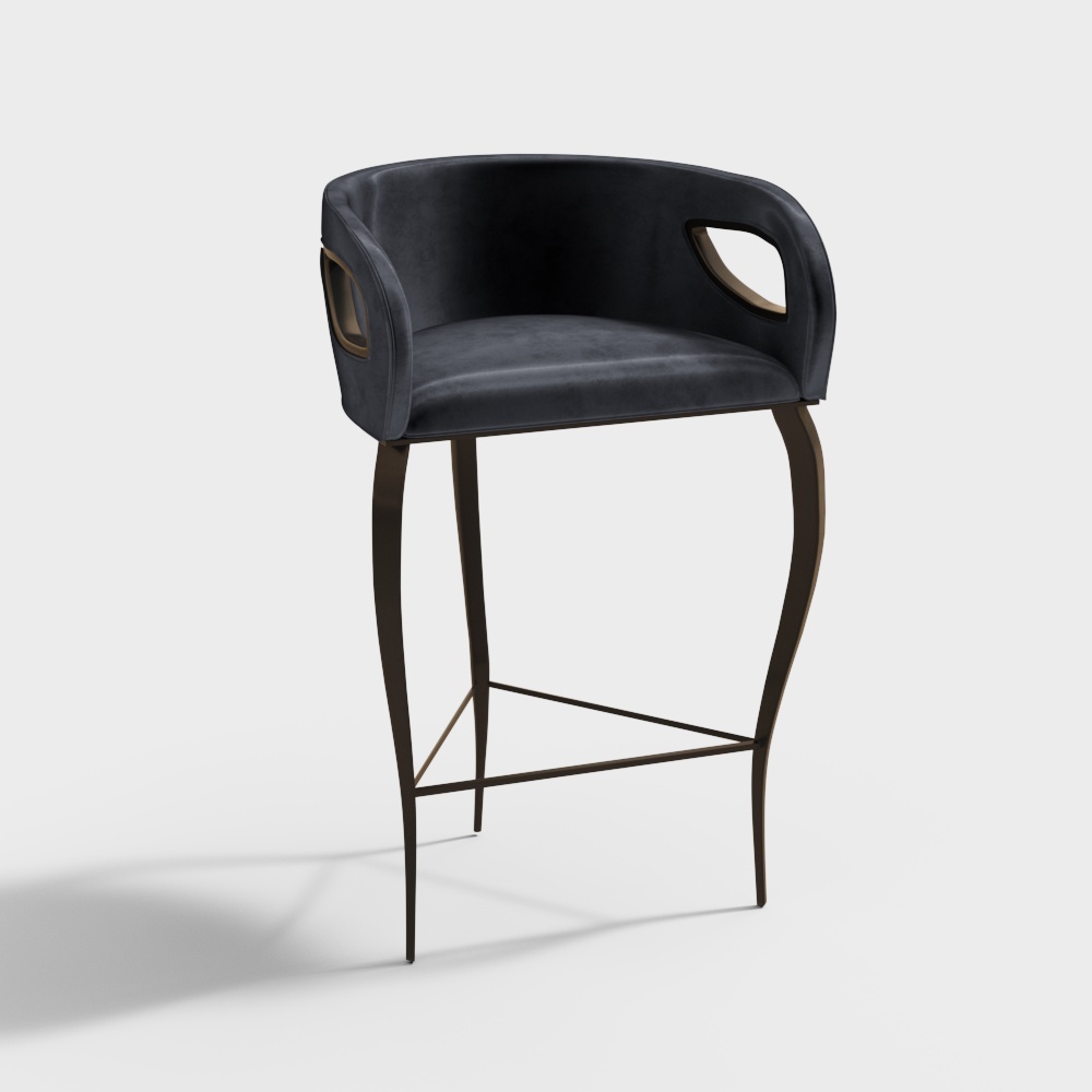 Urban Night Shadow Bar Stool 3D model