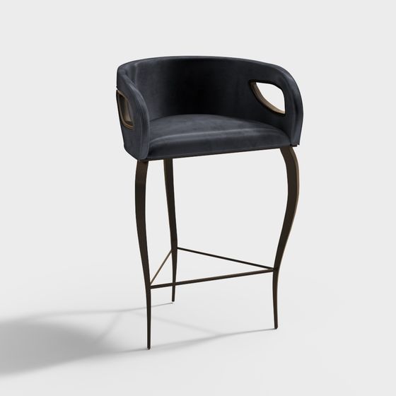 Urban Night Shadow Bar Stool 3D model