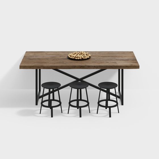 インダストリアルロフトバーカウンターチェア