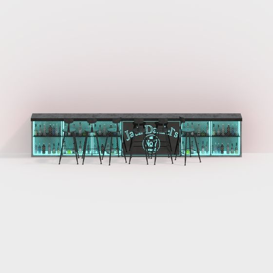 Sleek Bar Counter 3D Model