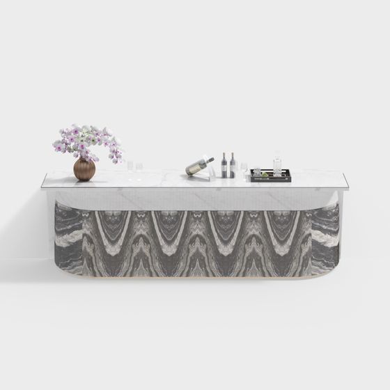 Elegant Low-Poly Bar 3D model