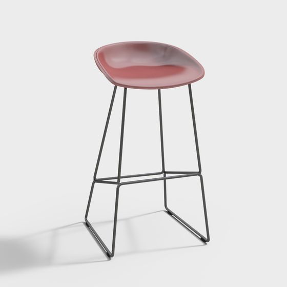 Urban Elegance Bar Stool 3D model for Creative Spaces