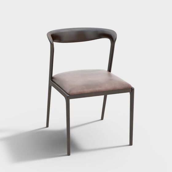 Elegant Low-Polygon Chair 3D model