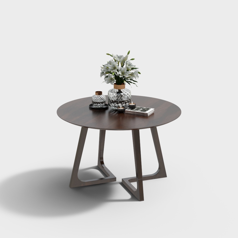 Modern outdoor casual wooden table