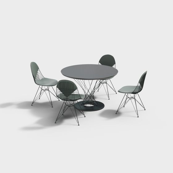 現代戶外綠色桌椅