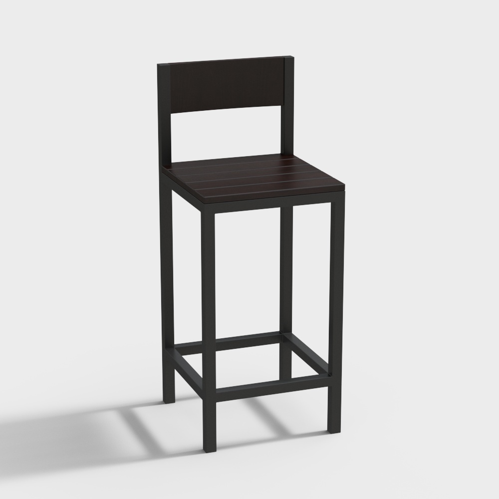 Silla de caoba al aire libre moderna