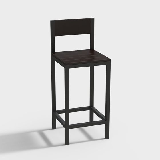 Silla de caoba al aire libre moderna