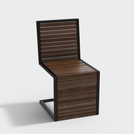 Elegant Low-Poly Chair 3D model