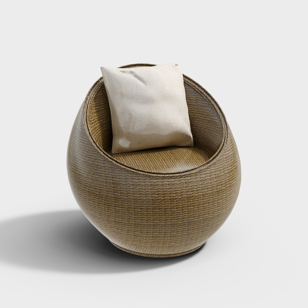 Chaise d'extérieur tissée moderne