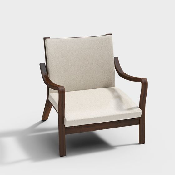 Elegant Minimalist Lounge Chair 3D model