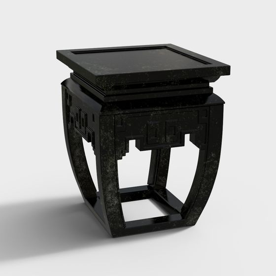 Elegant Square Table 3D model with Historical Touch