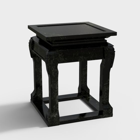 Elegant Ancient Style Square Table 3D model