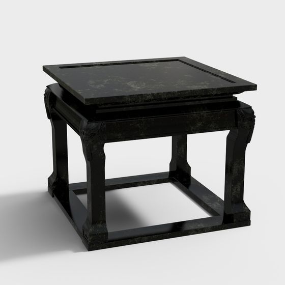 Ancient Style Square Table 3D model
