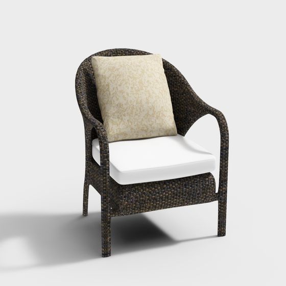 Woven Sofa Chair 3D model for Modern Interiors