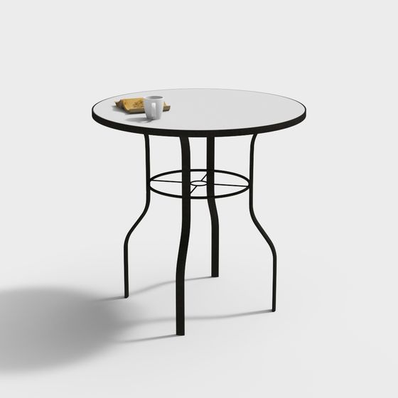 Sophisticated Round Table 3D model for Contemporary Designs