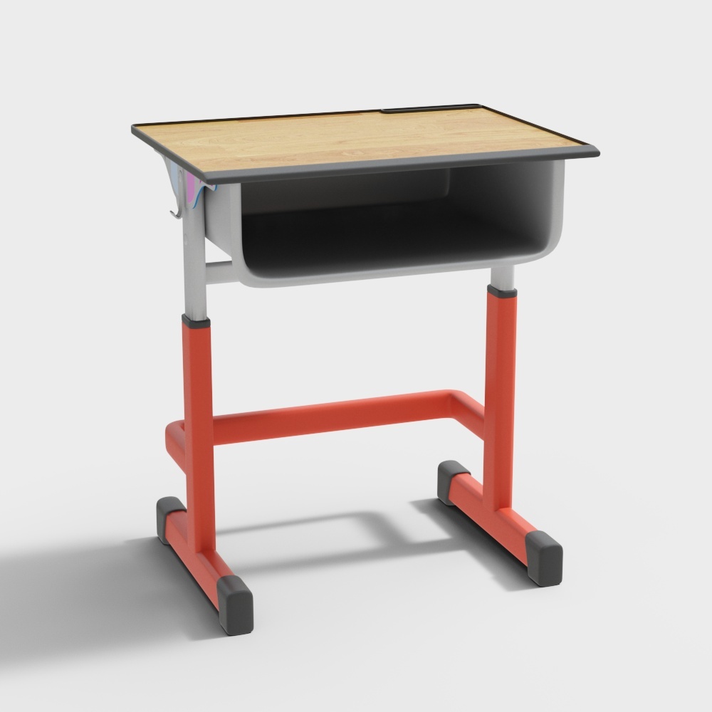 Stylish School Desk 3D model for Creative Projects