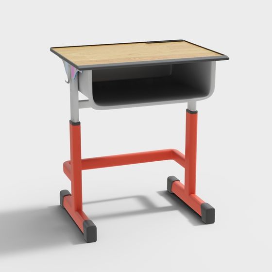 Stylish School Desk 3D model for Creative Projects