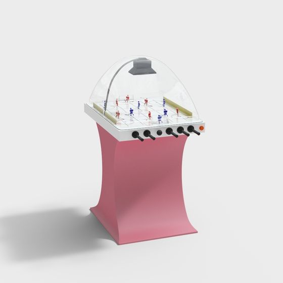 Charming 3D Model of Desktop Air Hockey Table