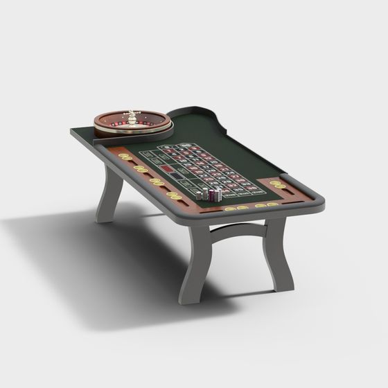 Classic Roulette Table 3D model for Gaming Projects