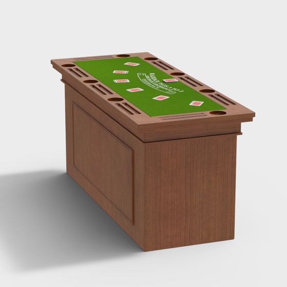 Low-Poly Poker Table 3D Model for Creative Projects
