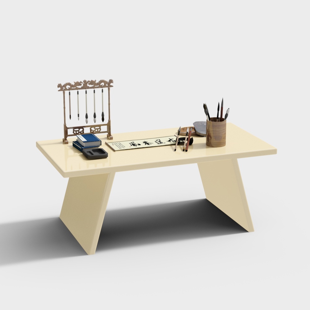 Elegant Calligraphy Table 3D model
