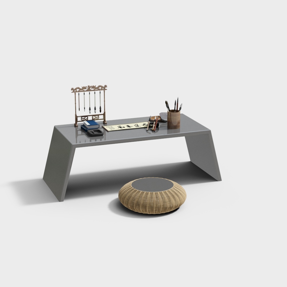 Chinese-style kindergarten Chinese studies classroom tables and chairs-calligraphy table