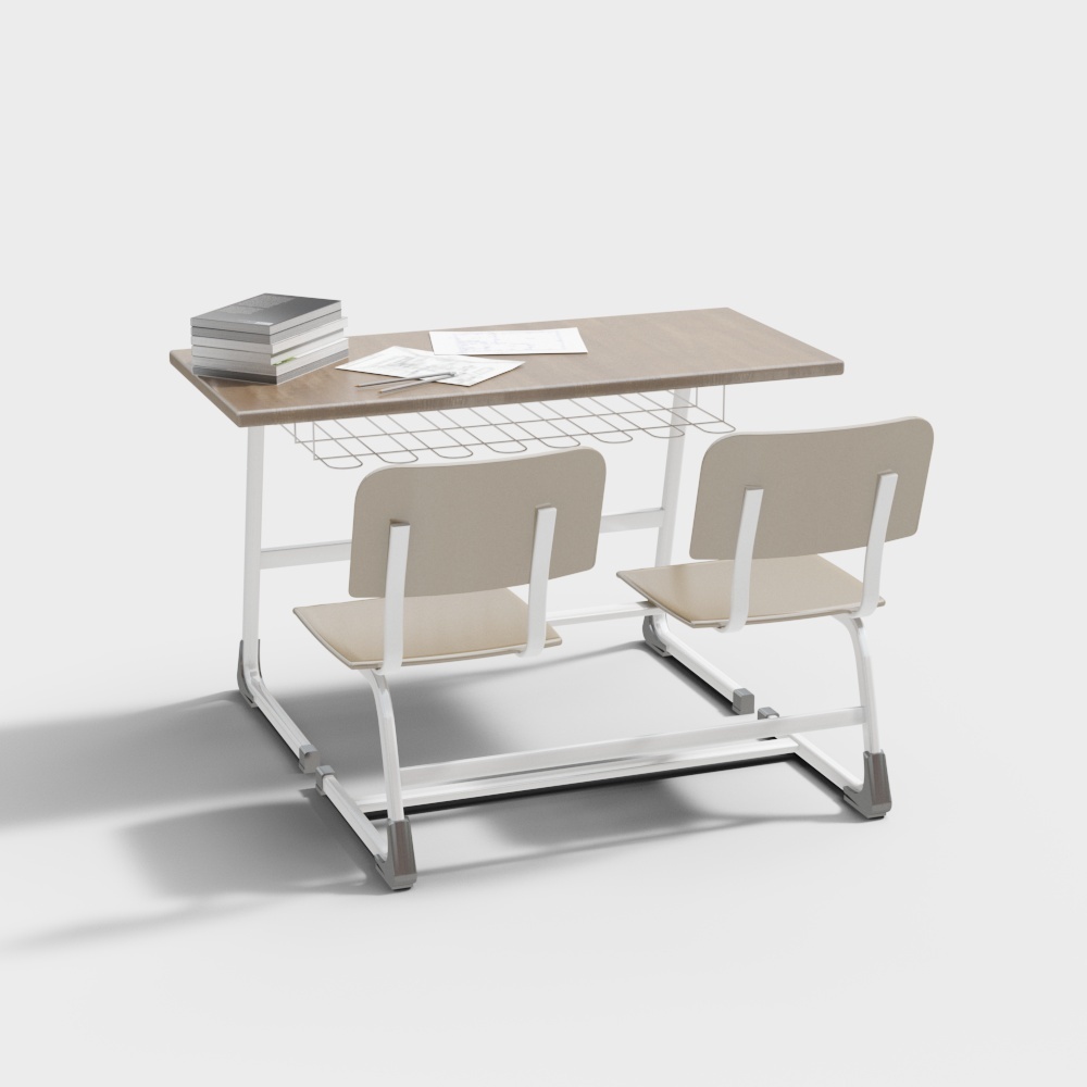 Modern double table and chair