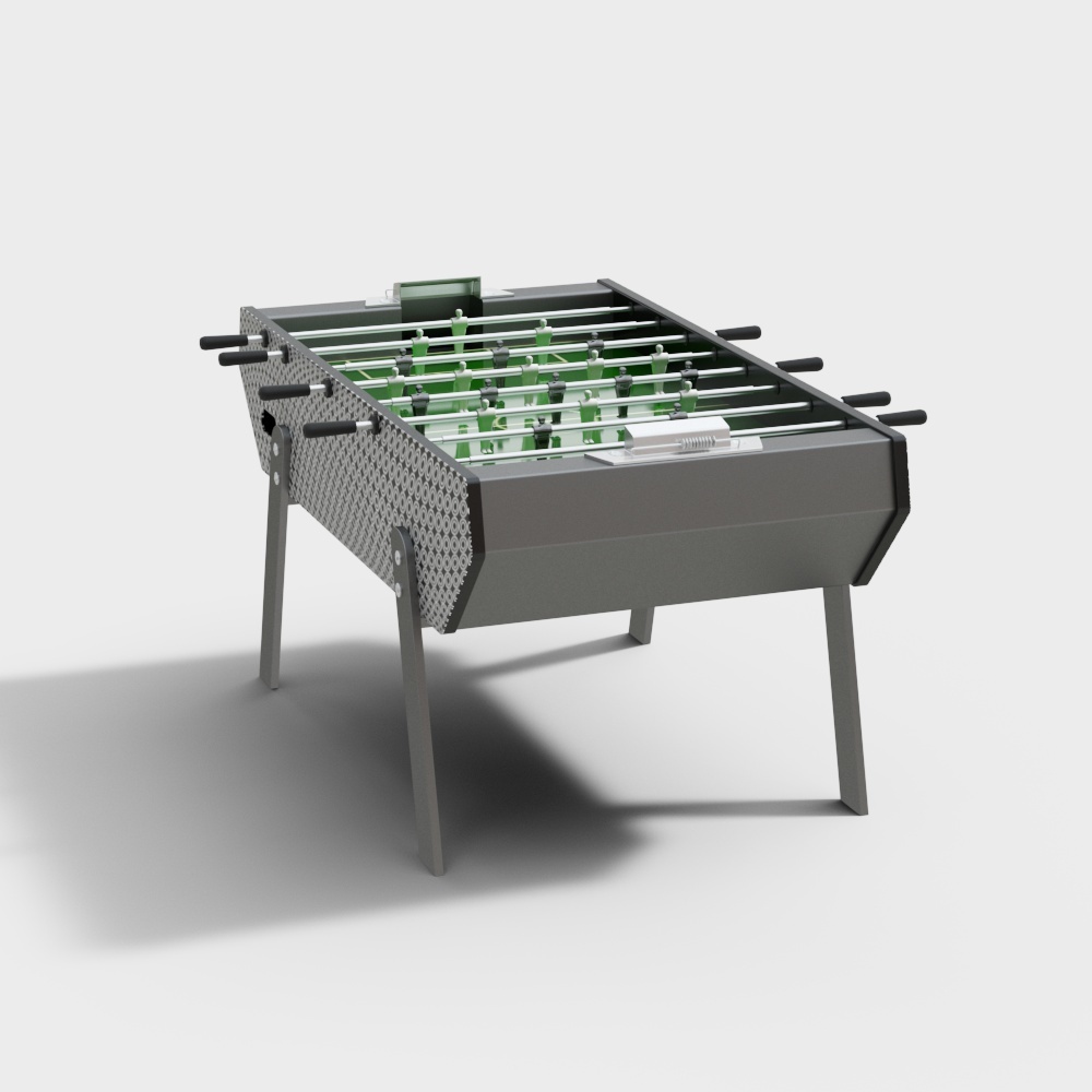 Modern black foosball machine