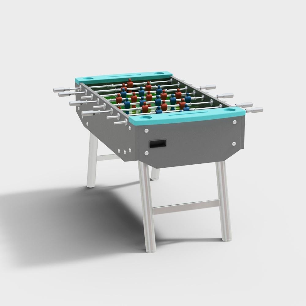Modern blue table football machine