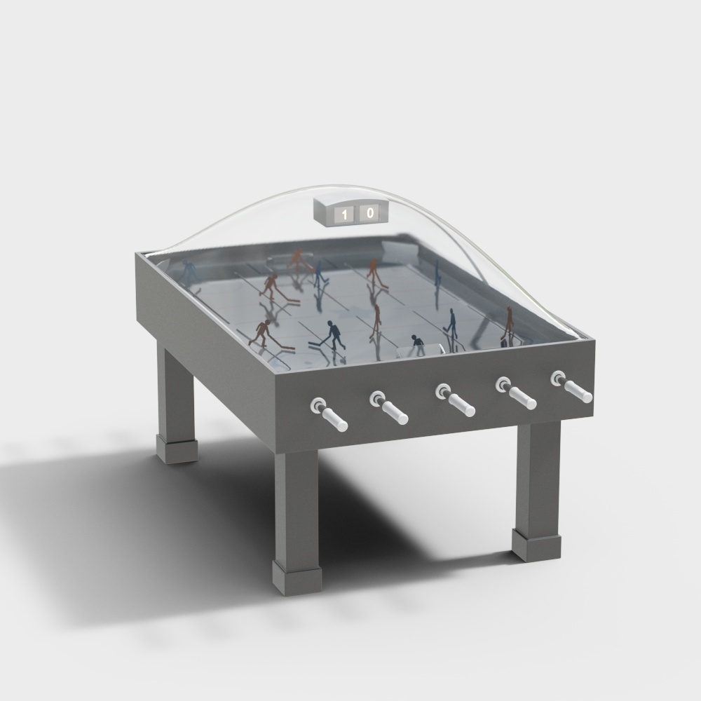 Sleek Table Hockey 3D model for Game Development