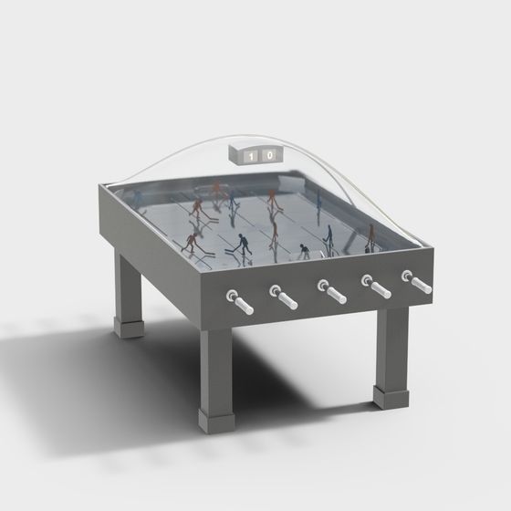 Sleek Table Hockey 3D model for Game Development