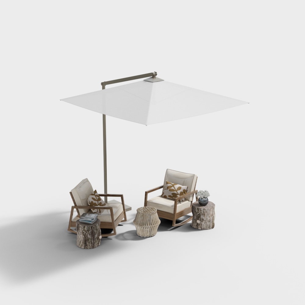 Modern outdoor table and chairs