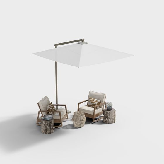 Cozy Retreat Outdoor Leisure Area 3D model