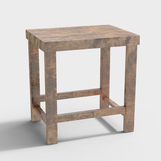 Vintage Wooden Table 3D Model for Creative Projects