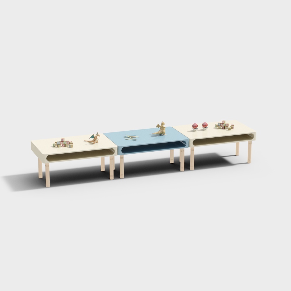 Modern kindergarten long desk