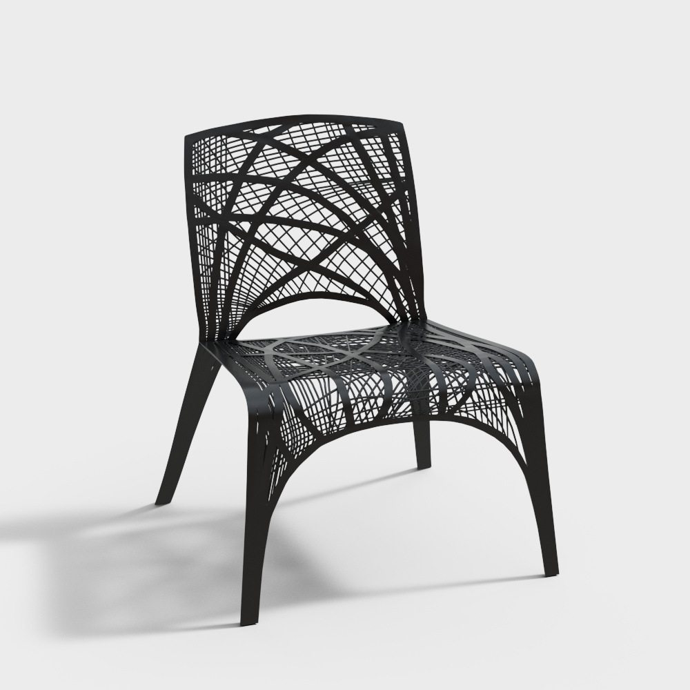 Modern rattan single chair