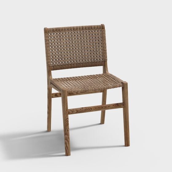Woven Wood Chair 3D model