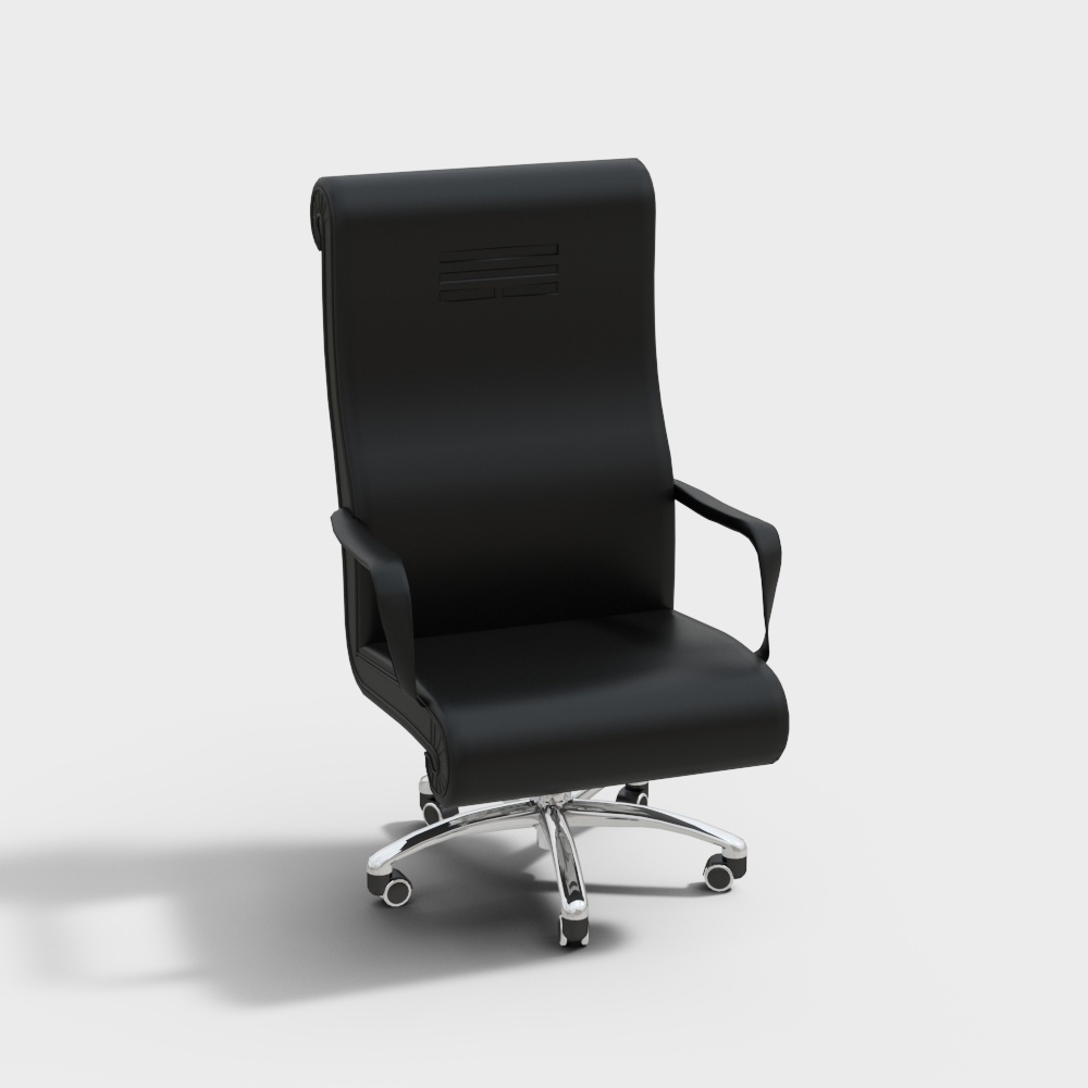 Elegant Low-Poly Office Chair 3D model