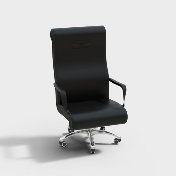 Elegant Low-Poly Office Chair 3D model