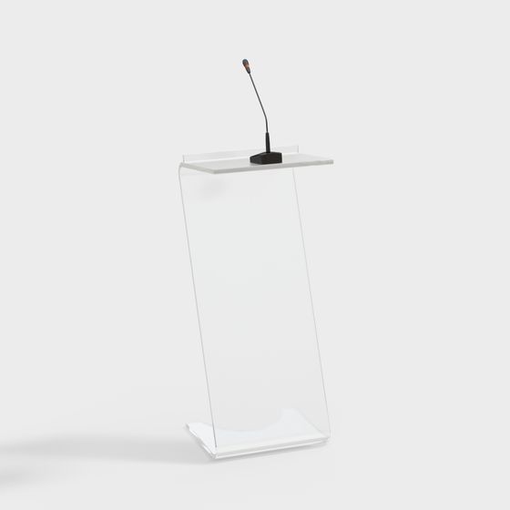 Transparent Podium 3D model for Modern Design