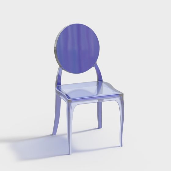 Elegant Transparent Chair 3D model