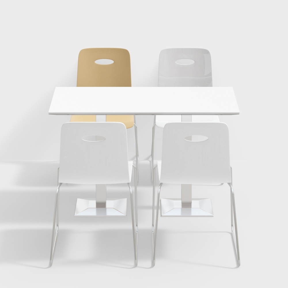 Modern staff dining room dining table and chairs