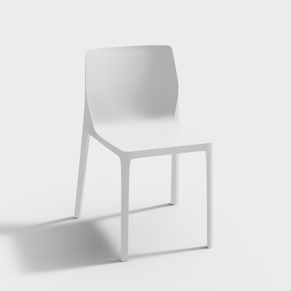 Restaurant rapide moderne avec chaises blanches